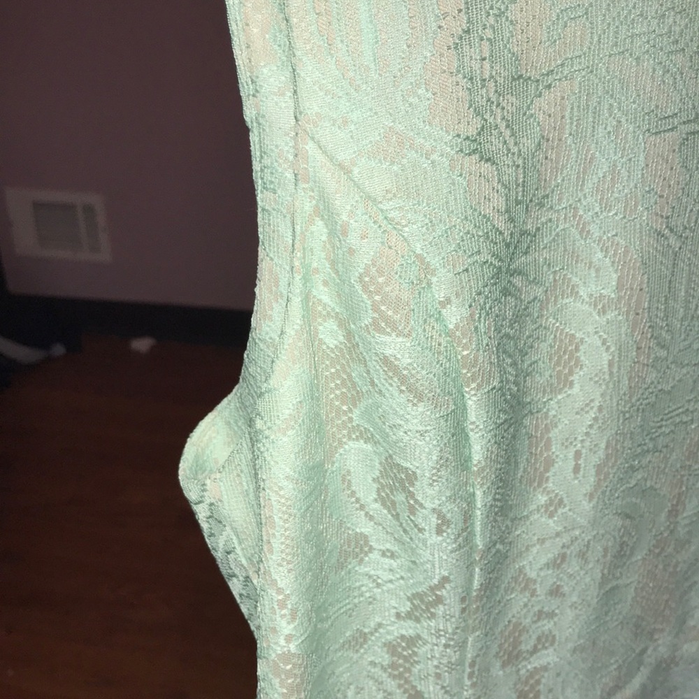 Mint Green Ruffle Top - Picture 3 of 4